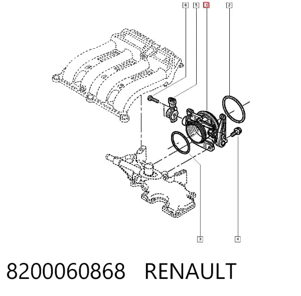Przepustnica, komplet 8200060868 Renault (RVI)