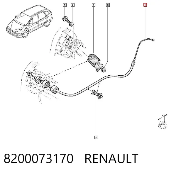 Linka sprzęgła 8200073170 Renault (RVI)