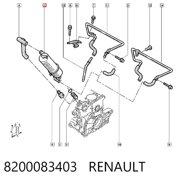 Pompka spryskiwacza szyby przedniej 8200083403 Renault (RVI)