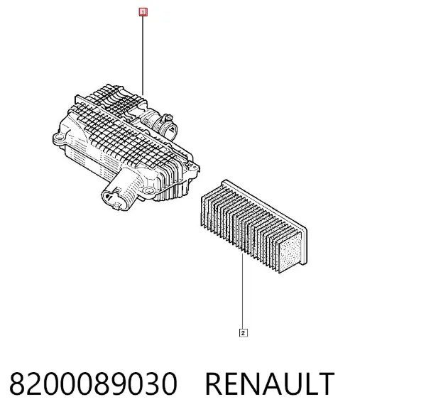 Obudowa filtra powietrza 8200089030 Renault (RVI)