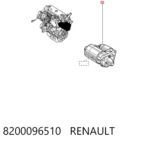 Rozrusznik 8200096510 Renault (RVI)