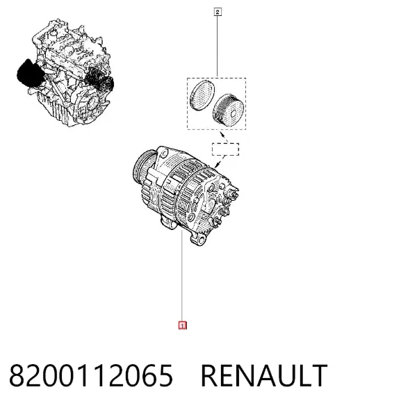 Alternator 8200112065 Renault (RVI)