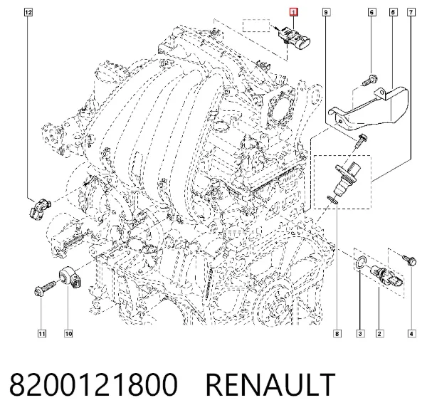Czujnik ciśnienia w kolektorze ssącym, MAP 8200121800 Renault (RVI)
