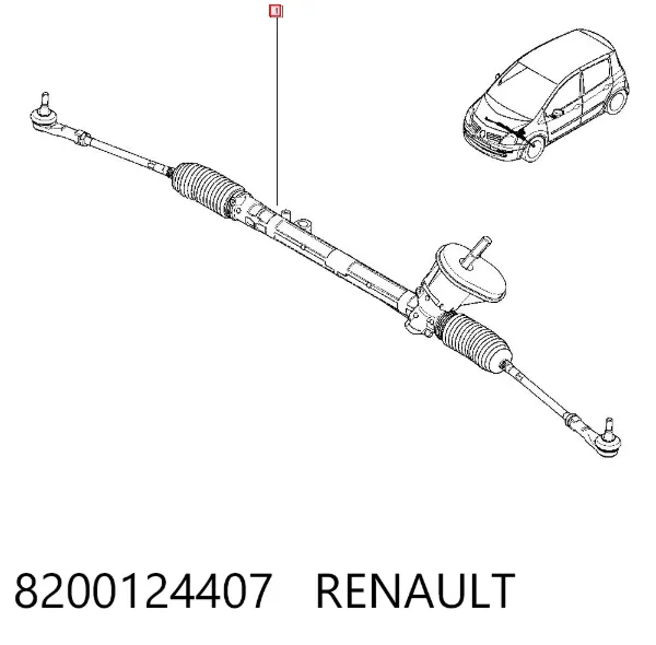 Listwa kierownicza (maglownica) 8200124407 Renault (RVI)