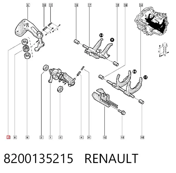 Łożysko wyciskowe (oporowe) wału sprzęgłowego 8200135215 Renault (RVI)