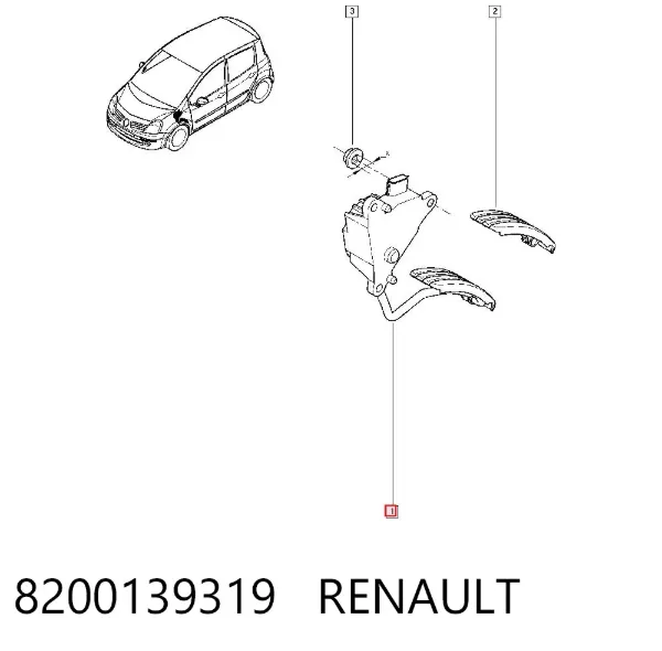 Pedał przyspieszenia (gazu) Renault Modus JP0