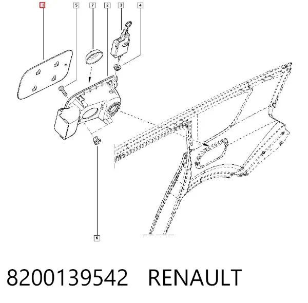 Klapka wlewu paliwa Renault Scenic II