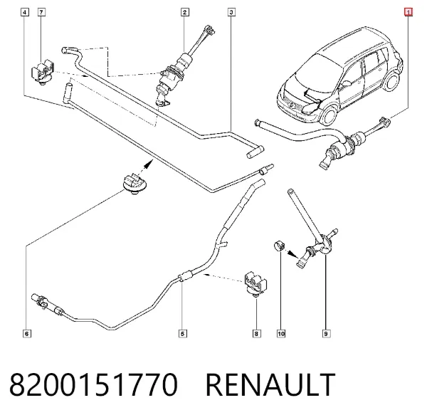 Cylinder sprzęgła główny 8200151770 Renault (RVI)