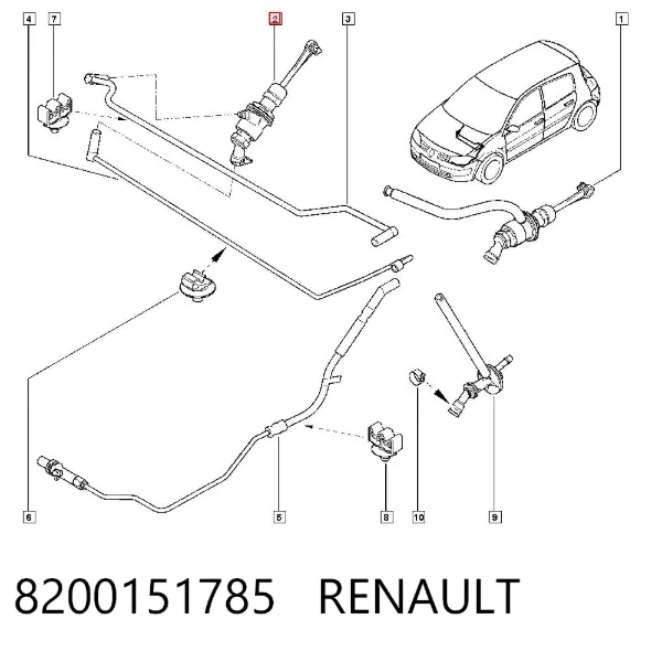Cylinder sprzęgła główny 8200151785 Renault (RVI)