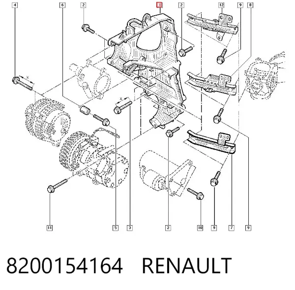 Wspornik alternatora Renault Vel Satis BJ0