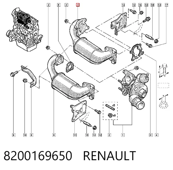 Konwerter-katalizator 8200169650 Renault (RVI)