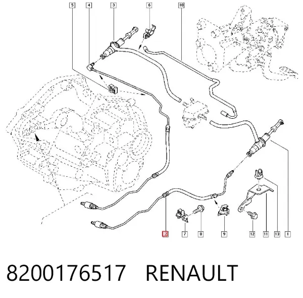 Przewód sprzęgła Renault Espace IV