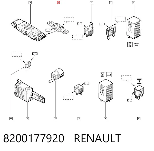 Bezpiecznik 8200177920 Renault (RVI)