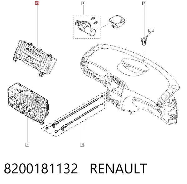 Sterownik trybów ogrzewania/klimatyzacji 8200181132 Renault (RVI)