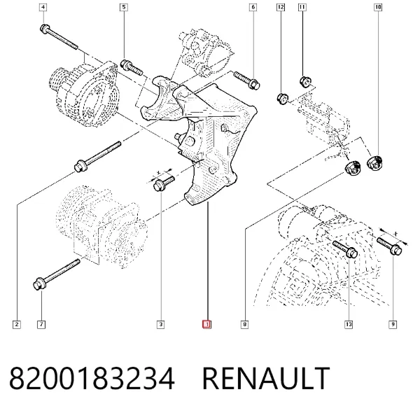 Wspornik alternatora Renault Laguna II
