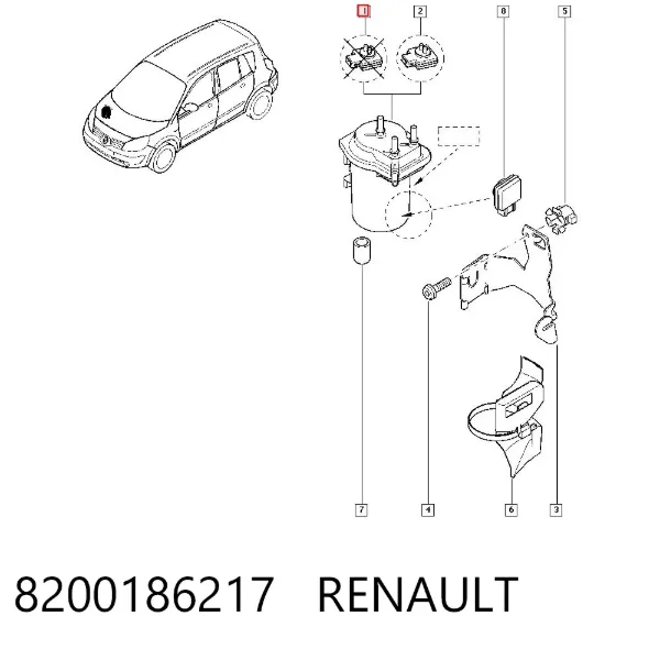 Filtr paliwa 8200186217 Renault (RVI)