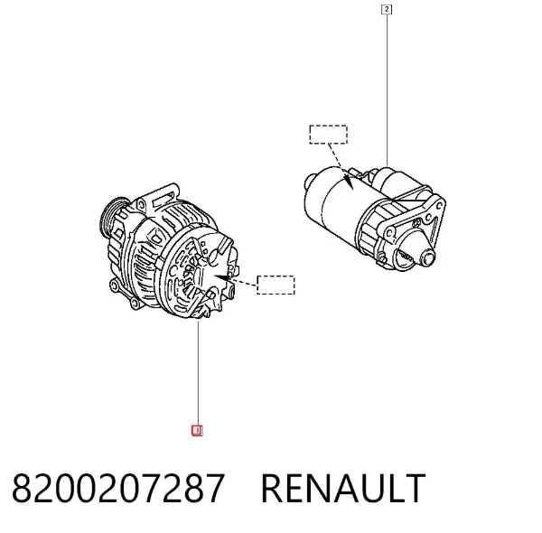 Alternator 8200207287 Renault (RVI)