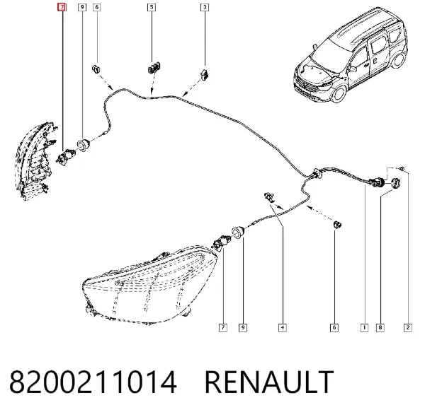 Korektor swiatel 8200211014 Renault (RVI)