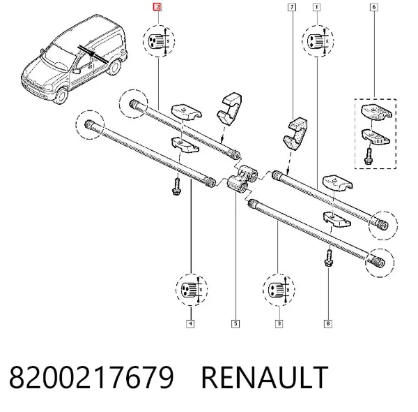 Drążek skrętny tylny lewy 8200217679 Renault (RVI)