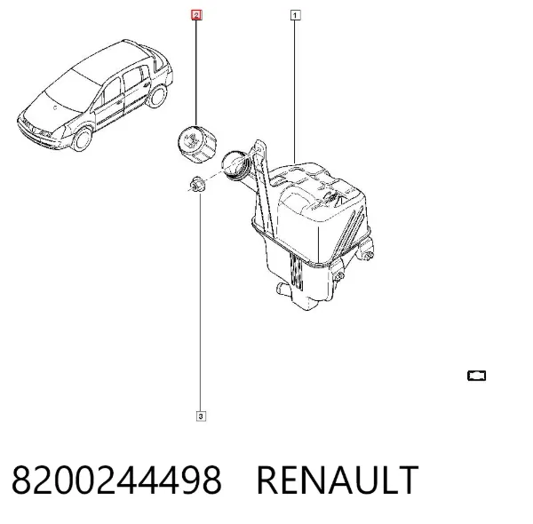 Pokrywa (korek) zbiornika wyrównawczego 8200244498 Renault (RVI)