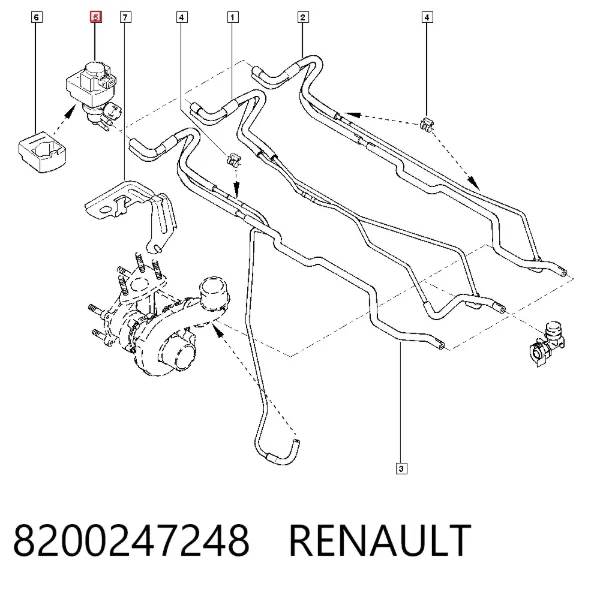 Przetwornik ciśnienia (solenoid) doładowania 8200247248 Renault (RVI)