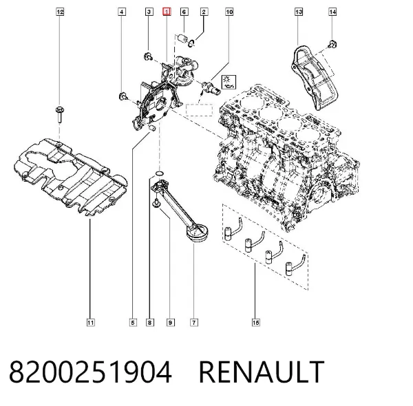 Pompa oleju 8200251904 Renault (RVI)