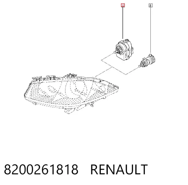 Korektor swiatel 8200261818 Renault (RVI)