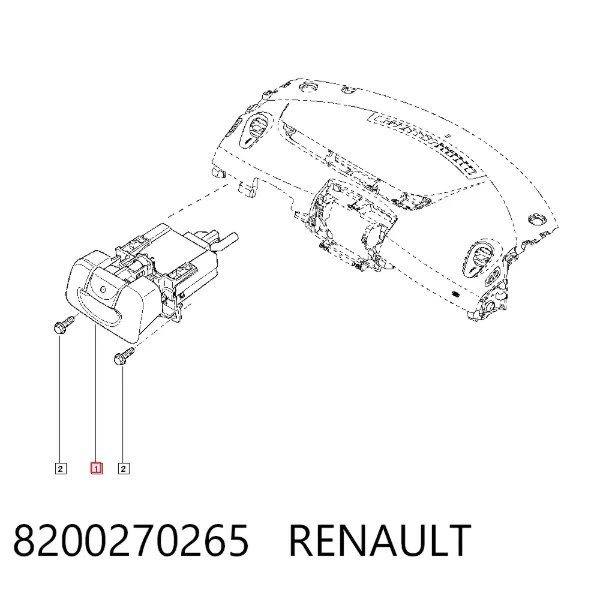 Rączka zwalniania hamulca postojowego (ręcznego) 8200270265 Renault (RVI)