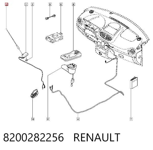 Antena 8200282256 Renault (RVI)