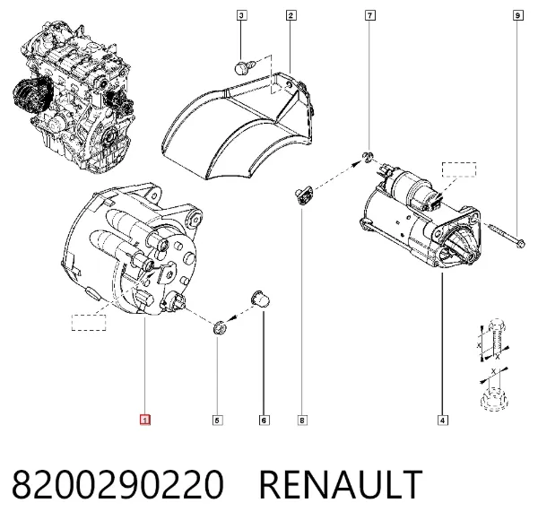 Alternator 8200290220 Renault (RVI)