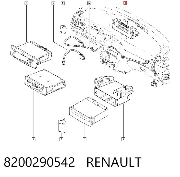 Wyświetlacz wielofunkcyjny 8200290542 Renault (RVI)