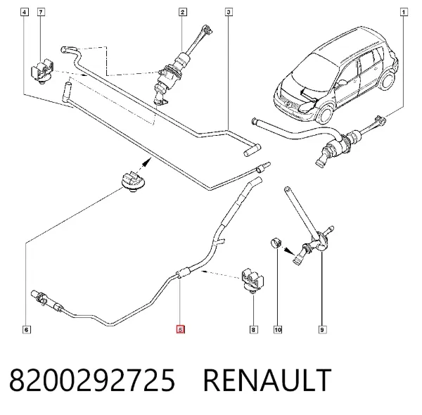 Przewód sprzęgła 8200292725 Renault (RVI)