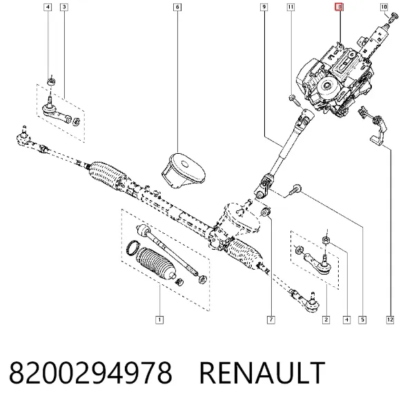 Kolumna (wał) kierownicza (kierownicy) Renault Clio III