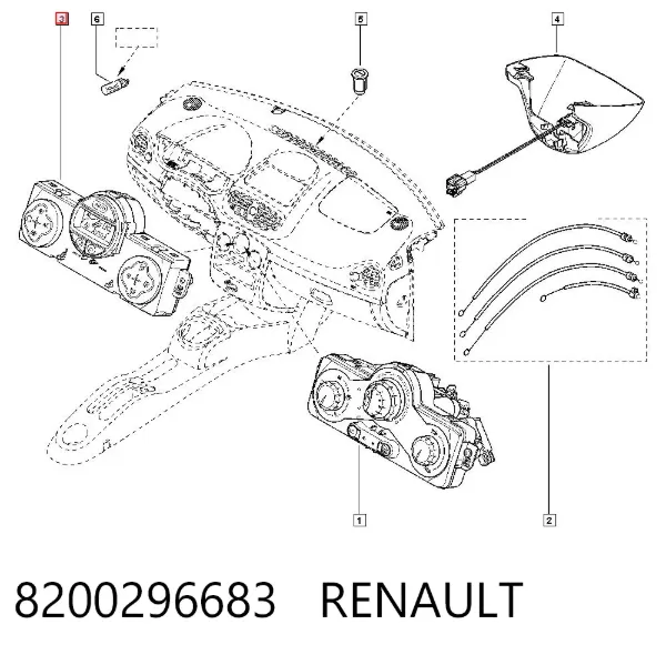 Sterownik trybów ogrzewania/klimatyzacji Renault Clio III