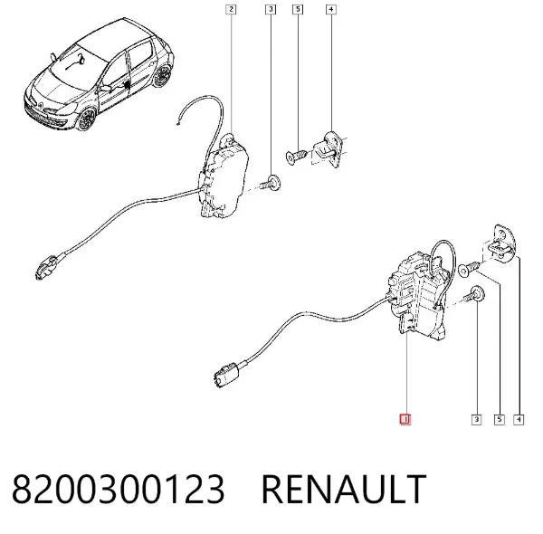 Zamek drzwi przednich lewych Renault Clio III