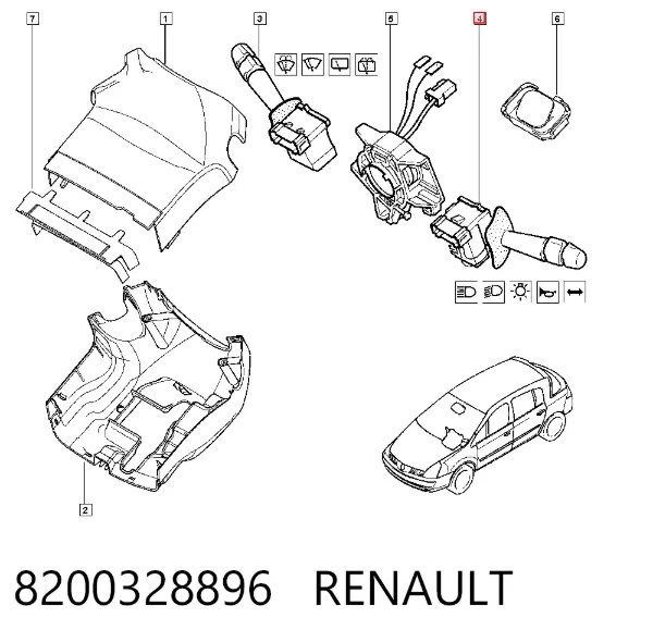 Przełącznik zespolony lewy 8200328896 Renault (RVI)