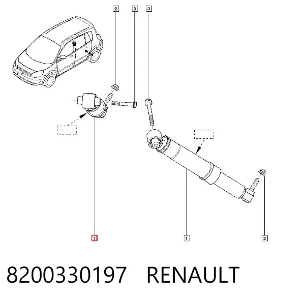 Amortyzator tylny 8200330197 Renault (RVI)