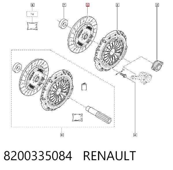 Tarcza sprzęgła 8200335084 Renault (RVI)