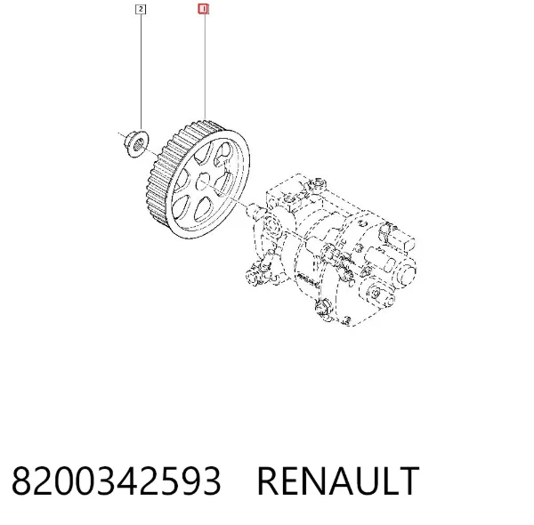 Koło zębate walcowe pompy wtryskowej 8200342593 Renault (RVI)