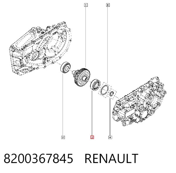 Łożysko skrzyni biegów 8200367845 Renault (RVI)