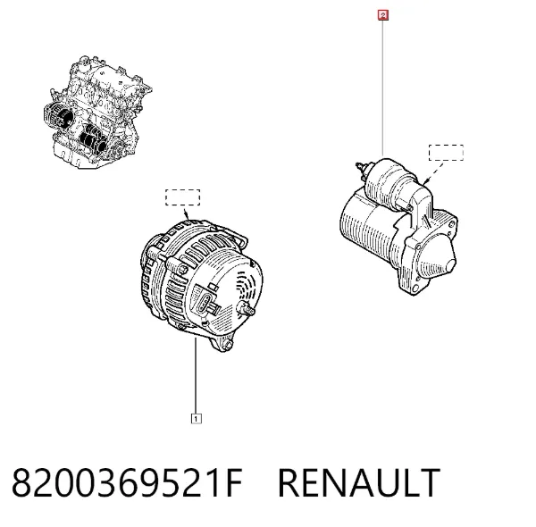 Rozrusznik 8200369521F Renault (RVI)