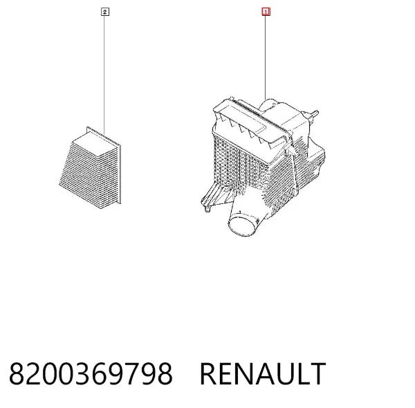 Obudowa filtra powietrza Renault Scenic II