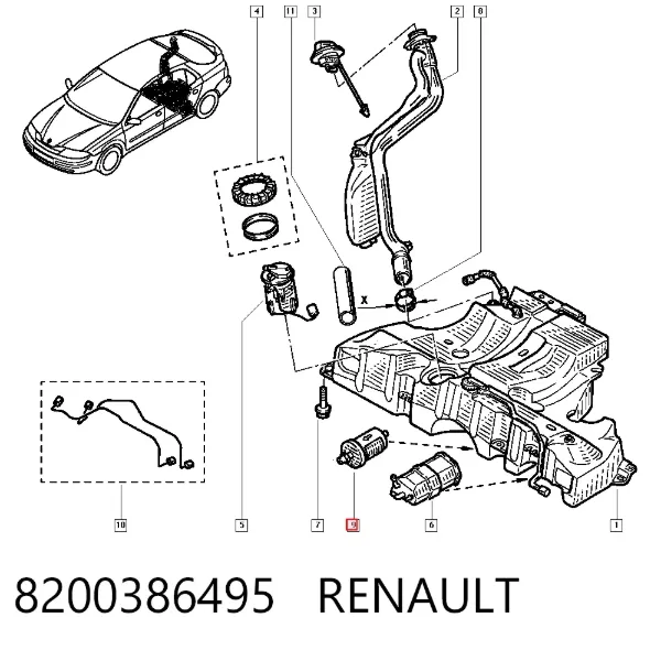 Filtr paliwa 8200386495 Renault (RVI)