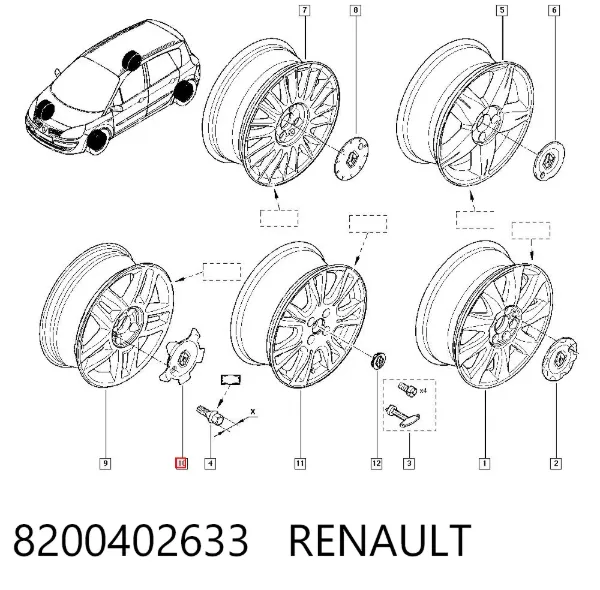 Kołpak do obręczy koła Renault Megane II