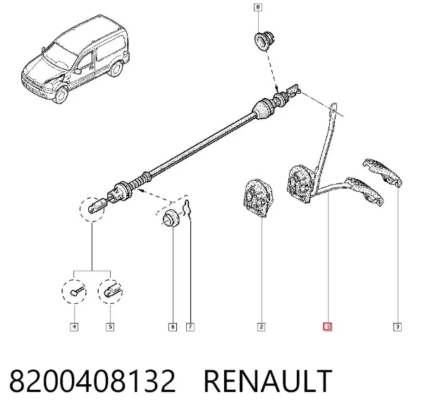 Pedał przyspieszenia (gazu) Renault Kangoo I