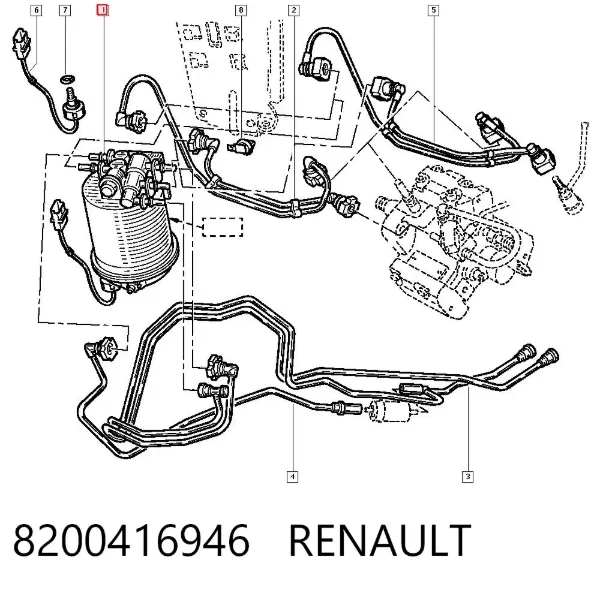 Filtr paliwa 8200416946 Renault (RVI)