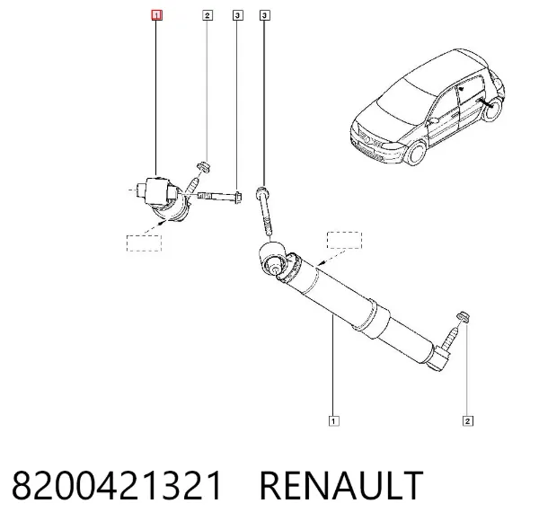 Amortyzator tylny 8200421321 Renault (RVI)