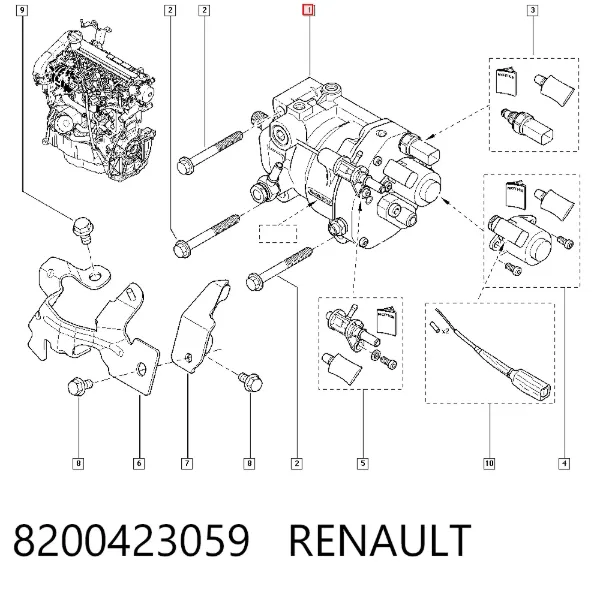 Pompa wtryskowa wysokiego ciśnienia 8200423059 Renault (RVI)