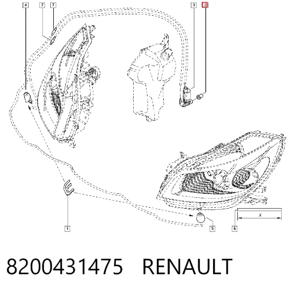 Zbiorniczek spryskiwacza szyb 8200431475 Renault (RVI)