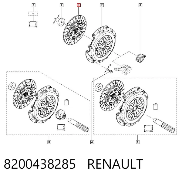 Tarcza sprzęgła 8200438285 Renault (RVI)